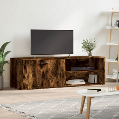 Vidaxl Tv Cabinet Smoked Oak 120X34X37 Cm Engineered Wood from B&Q