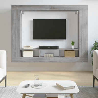 Vidaxl Tv Cabinet Grey Sonoma 152X22X113 Cm Engineered Wood from B&Q