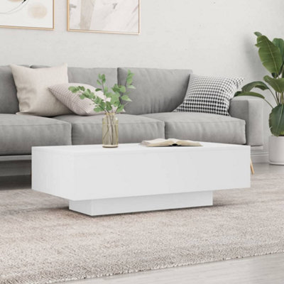 Vidaxl Coffee Table Tea Side Table Sofa Couch Table White Engineered Wood - Image 3