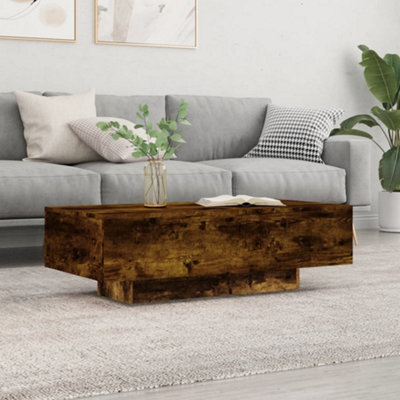 B&Q -  Coffee Table Smoked Oak 100X49.5X31 Cm Engineered Wood