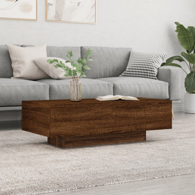Vidaxl Coffee Table Oak 100X49.5x31 Cm Engineered Wood Brown