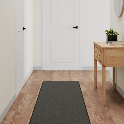 Vidaxl Carpet Runner Sisal Look Anthracite 50X150 Cm from B&Q