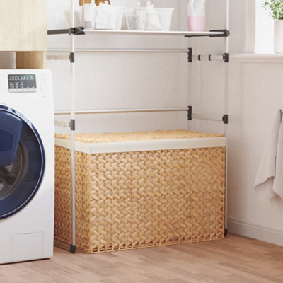 Vidaxl Laundry Basket With 3 Sections 75X42.5X52 Cm Water Hyacinth from B&Q