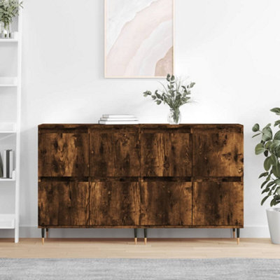 Vidaxl Sideboards 2 Pcs Smoked Oak Engineered Wood