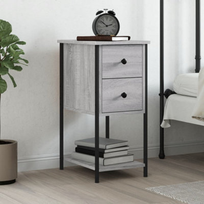 B&Q -  Bedside Cabinet Grey Sonoma 32X42X70 Cm Engineered Wood