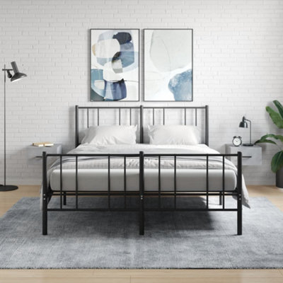 Vidaxl Wall-Mounted Bedside Cabinets 2 Pcs Concrete Grey 35X35X20 Cm from B&Q