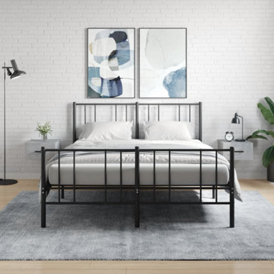 B&Q -  Wall-Mounted Bedside Cabinets 2 Pcs Concrete Grey 35X35X20 Cm