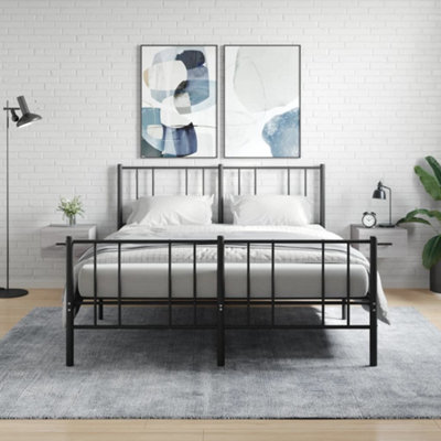 B&Q -  Wall-Mounted Bedside Cabinets 2 Pcs Grey Sonoma 35X35X20 Cm