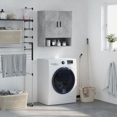 Vidaxl Grey Wall Cabinet Concrete 60X31x70 Cm Engineered Wood