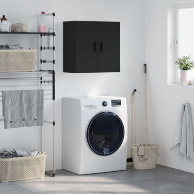 Vidaxl Black Wall Cabinet 60X31x60 Cm Engineered Wood