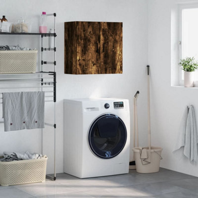vidaXL Wall Cabinet Smoked Oak 60x31x60 cm Engineered Wood Brown - Image 4