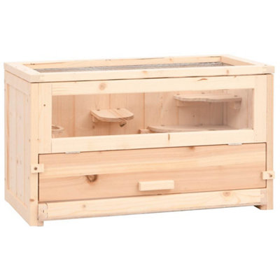 B&Q -  Hamster Cage 60X30X35 Cm Solid Wood Fir