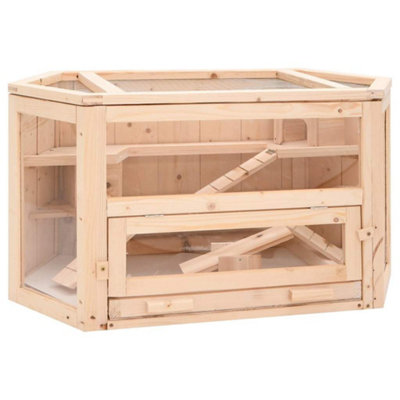 B&Q -  Hamster Cage 80X40X43 Cm Solid Wood Fir