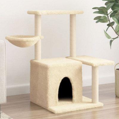 Walplus Cat Tree With Sisal Scratching Posts 83 Cm Cream