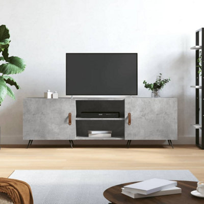 Walplus Tv Cabinet Concrete Grey 150X30X50 Cm Engineered Wood from B&Q