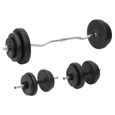 Walplus Barbell And Dumbbell With Plates 60 Kg from B&Q
