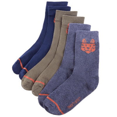 Walplus Children Socks 5 Pairs Eu Size 23-26 High Quality Cotton