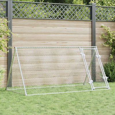 Walplus Chicken Cage Silver 200X105X91 Cm Galvanised Steel