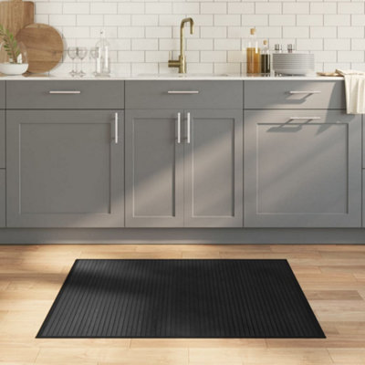 Walplus Rug Rectangular Black 80X100 Cm Bamboo from B&Q
