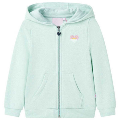 Vidaxl Kids' Hooded Sweatshirt With Zip Light Mint Mix 92