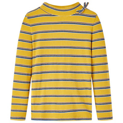 Vidaxl Kids' T-Shirt With Long Sleeves Ochre 140 from B&Q