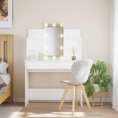 B&Q -  Dressing Table With Led Lights White 96X40X142 Cm