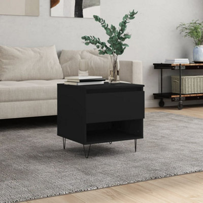 Vidaxl (Black, 1 Pcs) Coffee Table Side Table End Accent Telephone Sofa Table Engineered Wood - Image 3