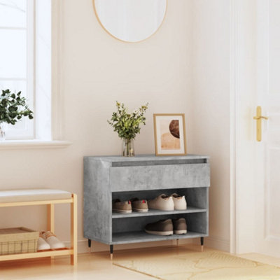 Vidaxl (Concrete Grey) Shoe Cabinet Shoe Cupboard Shoe Storage Rack Shelf Engineered Wood - Image 4