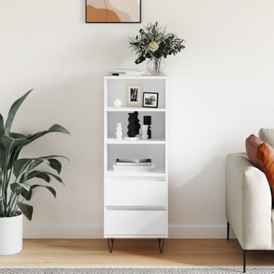 B&Q -  Highboard White 40X36X110 Cm Engineered Wood