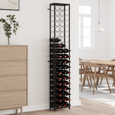 Vidaxl Wine Rack For 57 Bottles Black 34X18X200 Cm Wrought Iron from B&Q