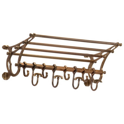 Vidaxl Luggage Rack With Coat Hangers Wall Mounted Aluminium from B&Q