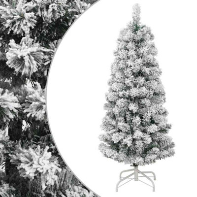 Vidaxl Artificial Hinged Christmas Tree With Flocked Snow 150 Cm