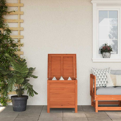 B&Q -  Garden Storage Box Brown 50X49X56,5 Cm Solid Wood Fir