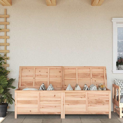 Solid Fir Wood Slatted Garden Storage Box 56.5 X 198.5 X 50Cm Walplus - Image 7