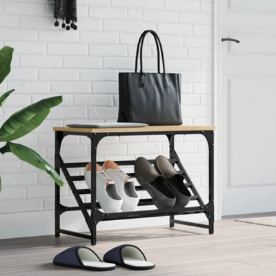 Vidaxl Shoe Rack Sonoma Oak 60X30X45 Cm Engineered Wood from B&Q