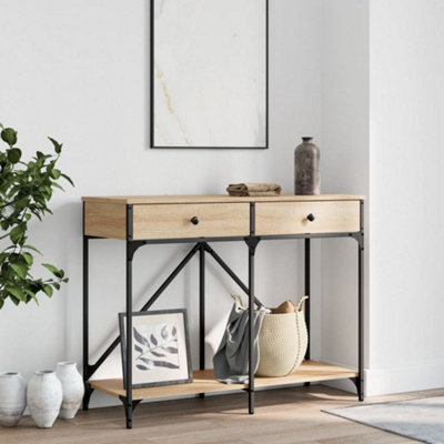 B&Q -  Console Table Sonoma Oak 100X39X78.5 Cm Engineered Wood