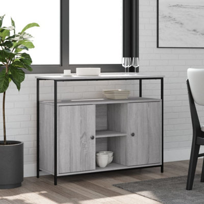 Vidaxl (Grey Sonoma) Sideboard Storage Cupboard Highboard Home Side Cabinet Engineered Wood - Image 3