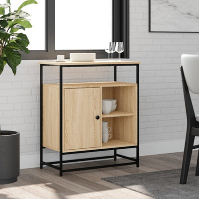 B&Q -  Sideboard Sonoma Oak 69X35X80 Cm Engineered Wood