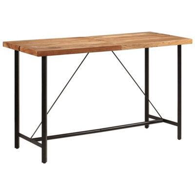 Vidaxl Bar Table 180X70X107 Cm Solid Wood Acacia And Iron from B&Q