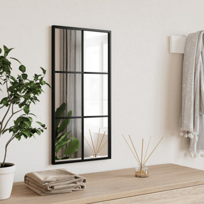B&Q -  Wall Mirror Black 30X60 Cm Rectangle Iron - Image 3