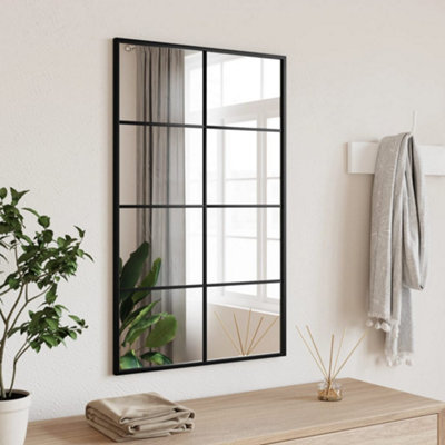 B&Q -  Wall Mirror Black 50X80 Cm Rectangle Iron