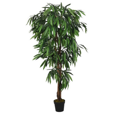 B&Q -  Artificial Mango Tree 1050 Leaves 200 Cm Green
