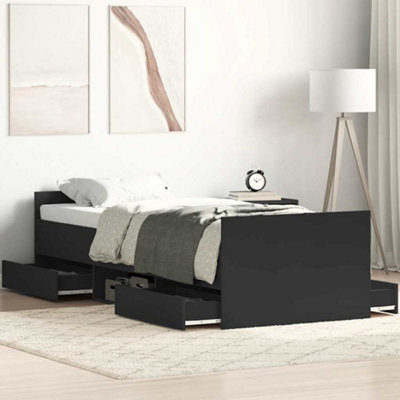 Vidaxl Bed Frame Without Mattress Black 100X200 Cm from B&Q
