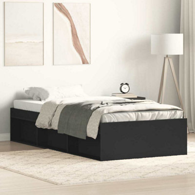Vidaxl Bed Frame Without Mattress Black 75X190 Cm Small Single Small Single from B&Q