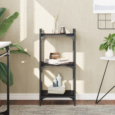 B&Q -  Bookcase 3-Tier Black 40X30X86 Cm Engineered Wood