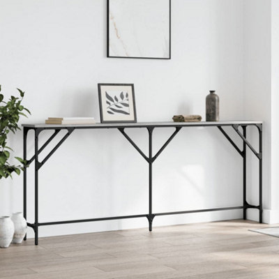 B&Q -  Console Table Grey Sonoma 180X23X75 Cm Engineered Wood