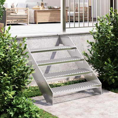 B&Q -  Grate Step 80X24X7 Cm Galvanised Steel Grate Steps
