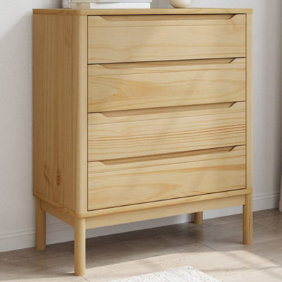 Vidaxl Chest Of Drawers Floro Wax Brown Solid Wood Pine from B&Q