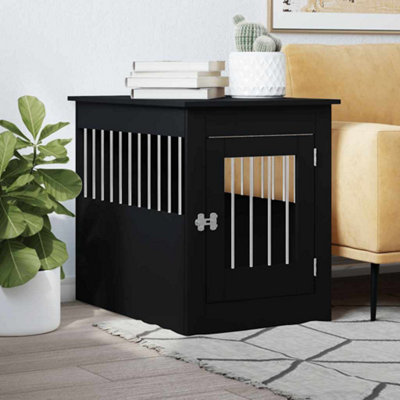 B&Q -  Dog Crate Furniture Black 55X80X68 Cm Engineered Wood