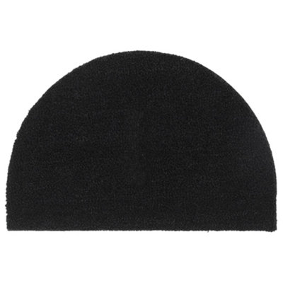 B&Q -  Door Mat Black Half Round 40X60 Cm Tufted Coir